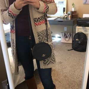 Navy Coach Round Canteen Purse